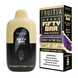 Fifty Bar FRUITIA - Blueberry Pound Cake Disposable Vape (20K Puffs)
