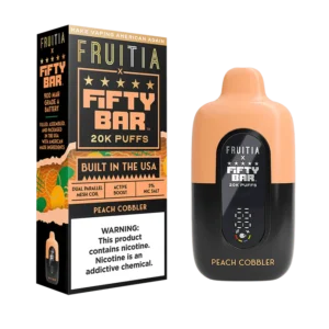 Fifty Bar FRUITIA - Peach Cobbler Disposable Vape (20K Puffs)